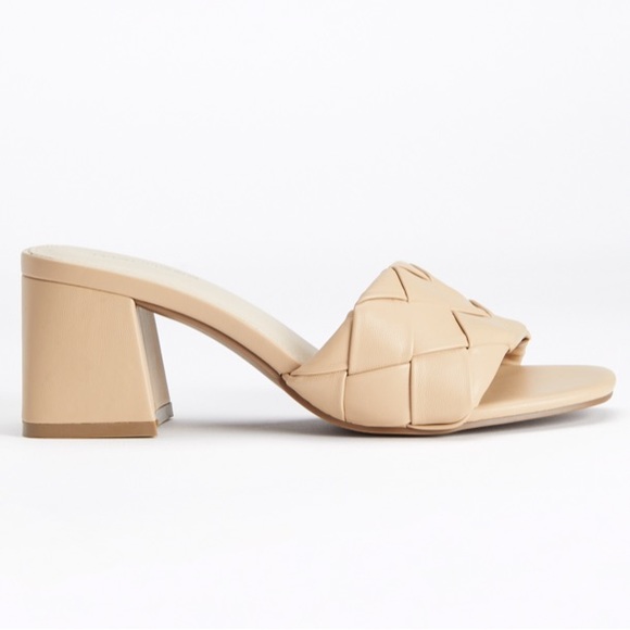 Khloe Square Toe Woven Chunky Block Heel Mule size 8 - Picture 2 of 9